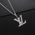 Louis Vuitton Classic Letter Couple's Diamond-Studded Letter Necklace.