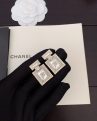 CHANEL New Model Full Diamond Pearl Perfume Bottle Earrings