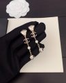 CHANEL Latest Triangle CC Pearl Long Earrings