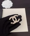 CHANEL Latest Style Round Diamond CC Brooch