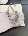 CHANEL New Model Silver Chain Necklace