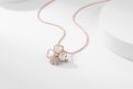 Van Cleef & Arpels Rose Gold Mother-of-Pearl Four Seasons Heart Brooch Pendant Necklace